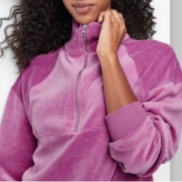 *DONATED* WILD FABLE NWOT Quarter Zip Velour Tunic Sweatshirt - Purple - Picture 14 of 14